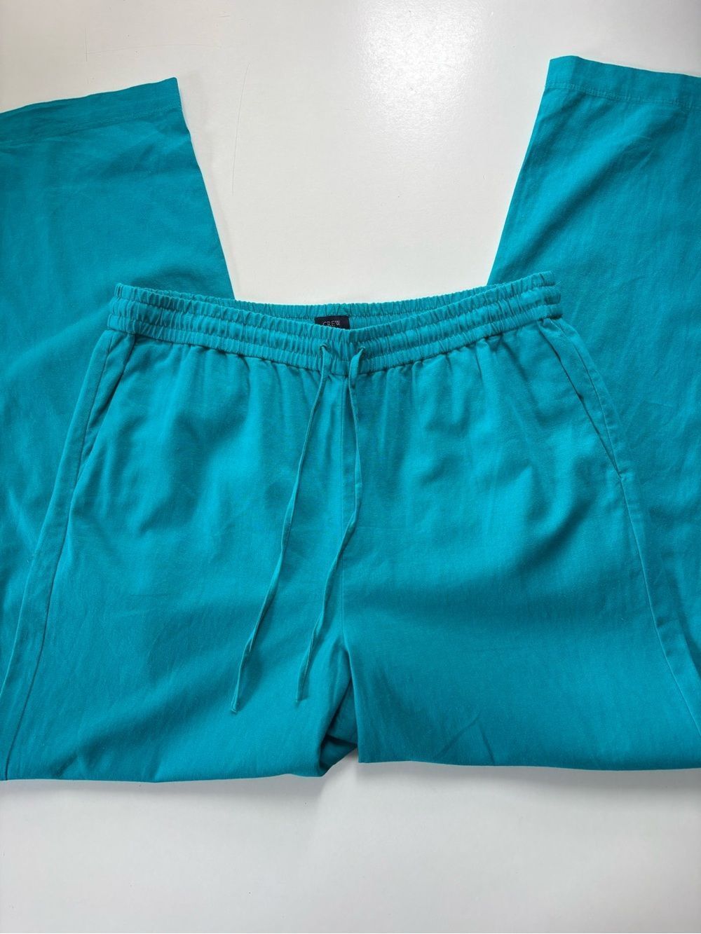J.Crew 2025 Factory Linen-blend slim wide-leg drawstring pant 10